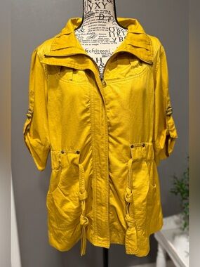 Luii Bright Yellow Silky Soft Lightweight Utility Jacket